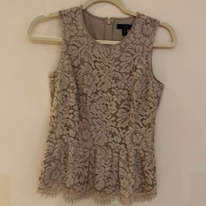 J Crew lace peplum blouse